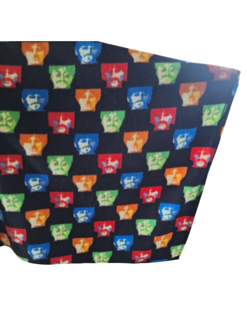 Handmade Beatles Fleece Poncho Retro Pop Art Colorful Medium One Size - Picture 2 of 9
